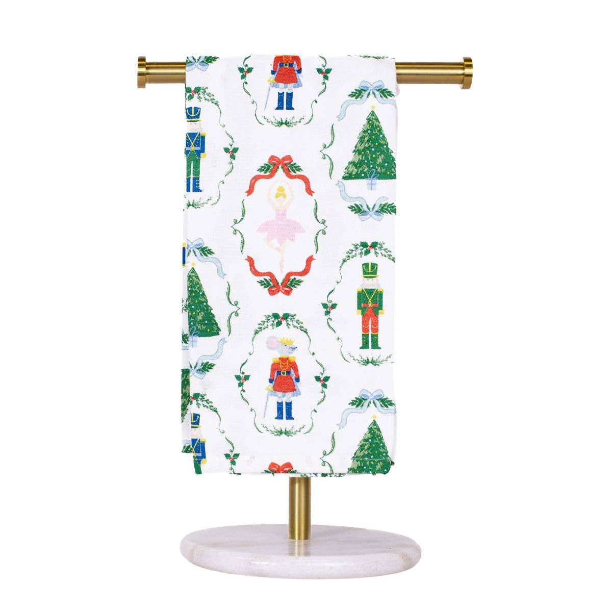 Nutcracker Waltz Hand Towel   White/Multi   20x28