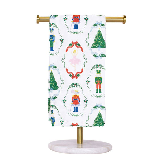 Nutcracker Waltz Hand Towel   White/Multi   20x28