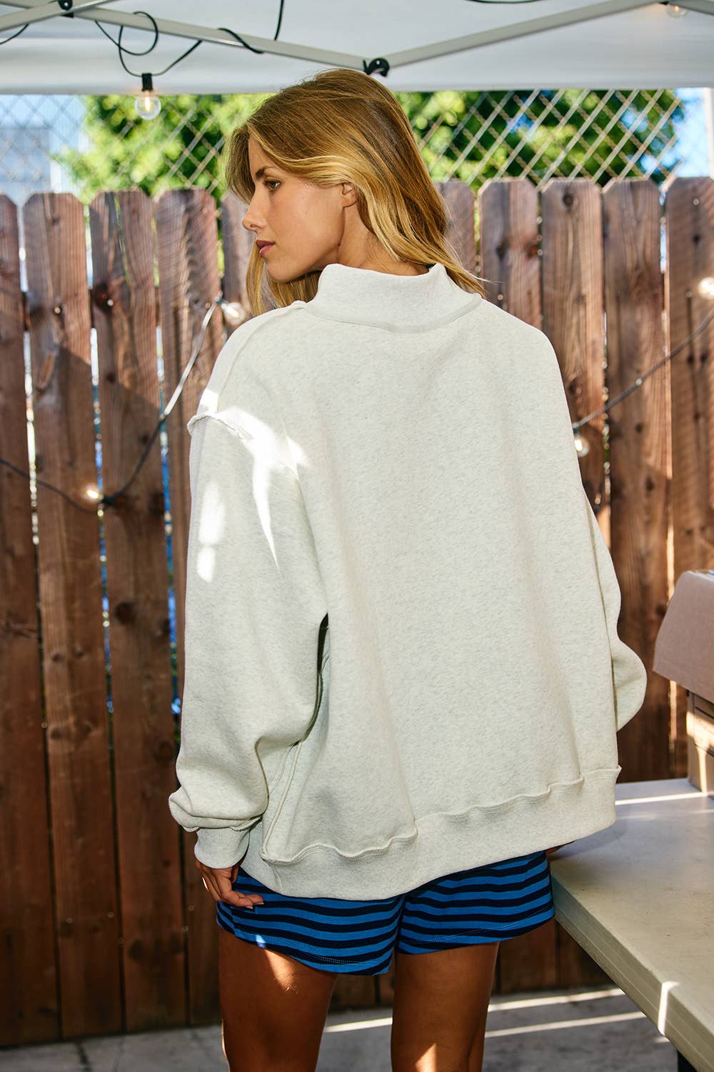 IT2594-WWJD 'WWJD & AMEN' Reversible Mock Neck Sweatshirt