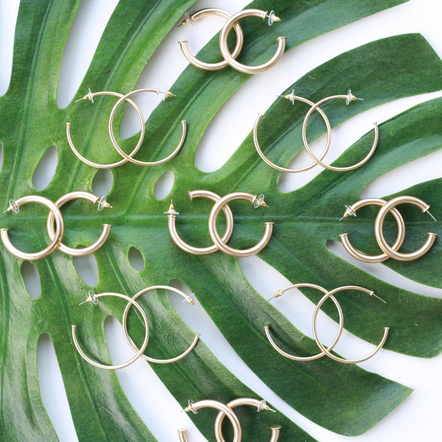Medium Skinny Everyday Gold Hoops | Classic Hoop Earrings