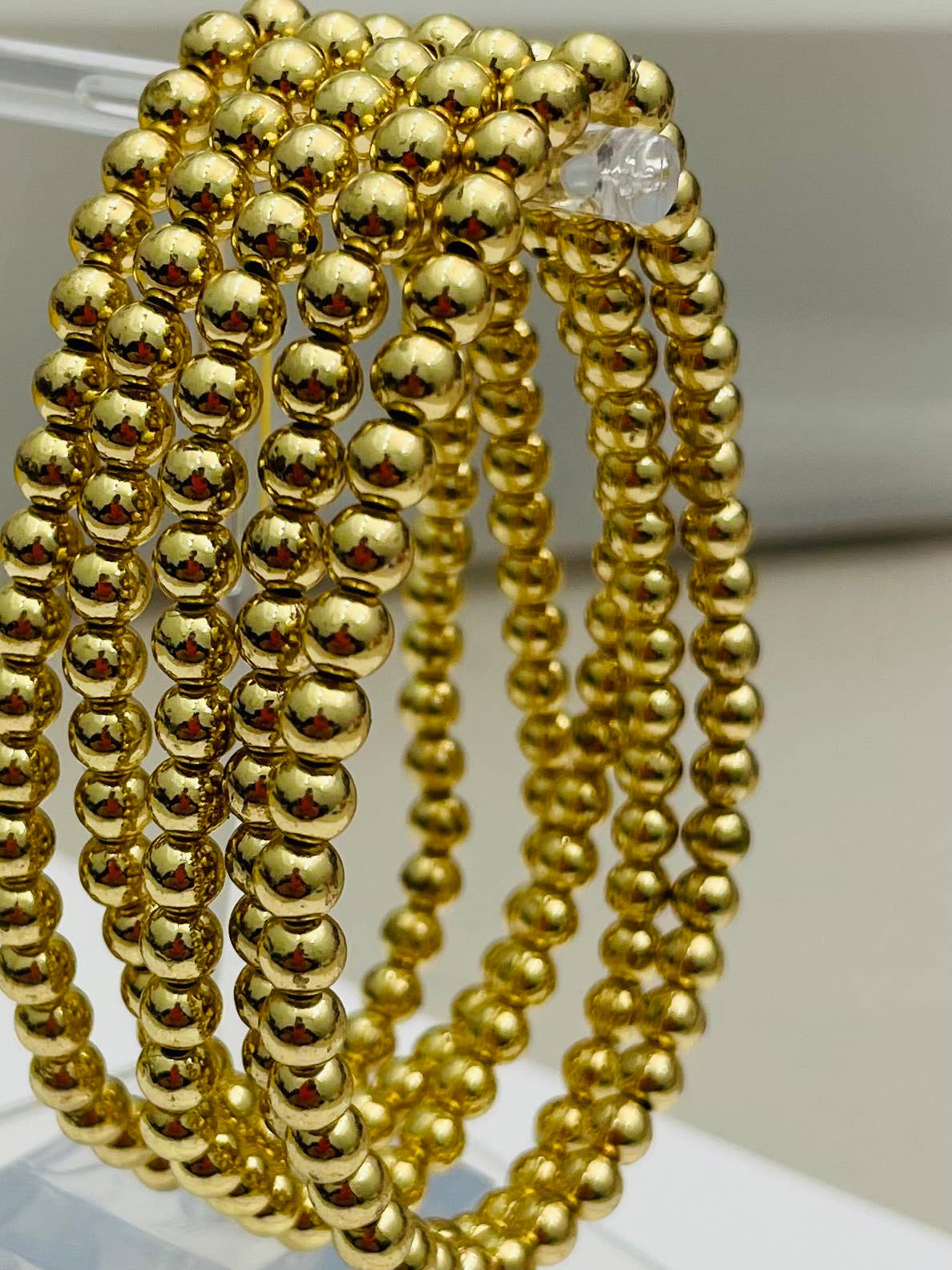 CHIC - 5-strand Gold Ball Bracelet (gold) BR131