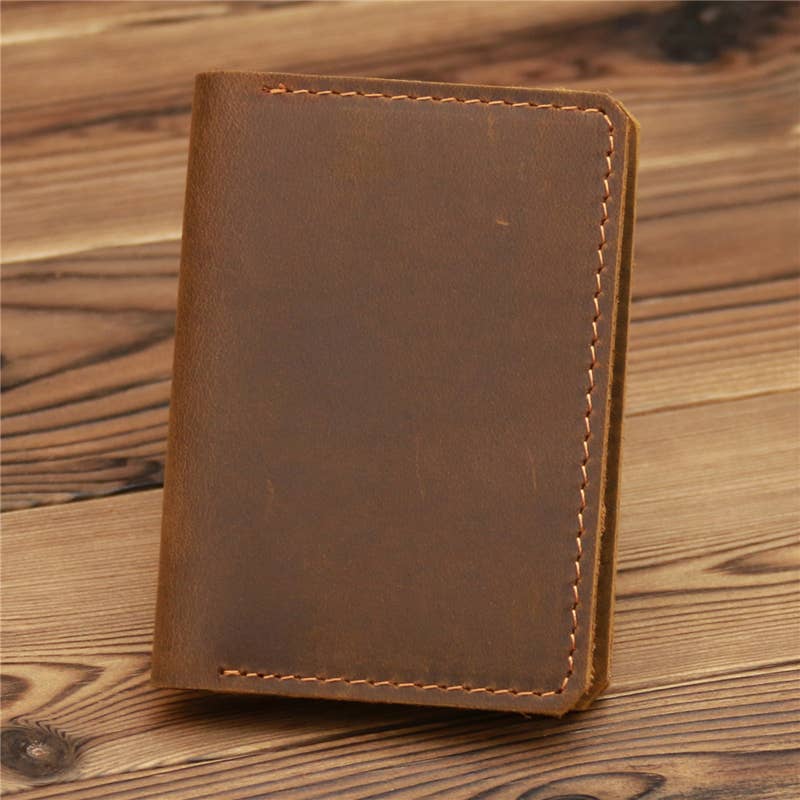 Genuine Leather Wallet, Handmade Wallet with ID Window