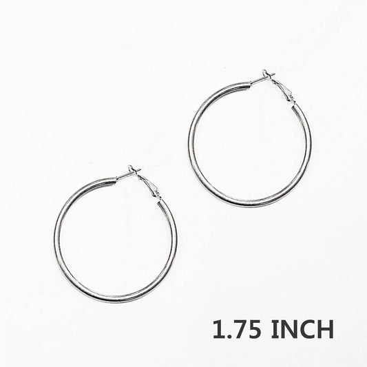 Worn Silver Hoop Earring