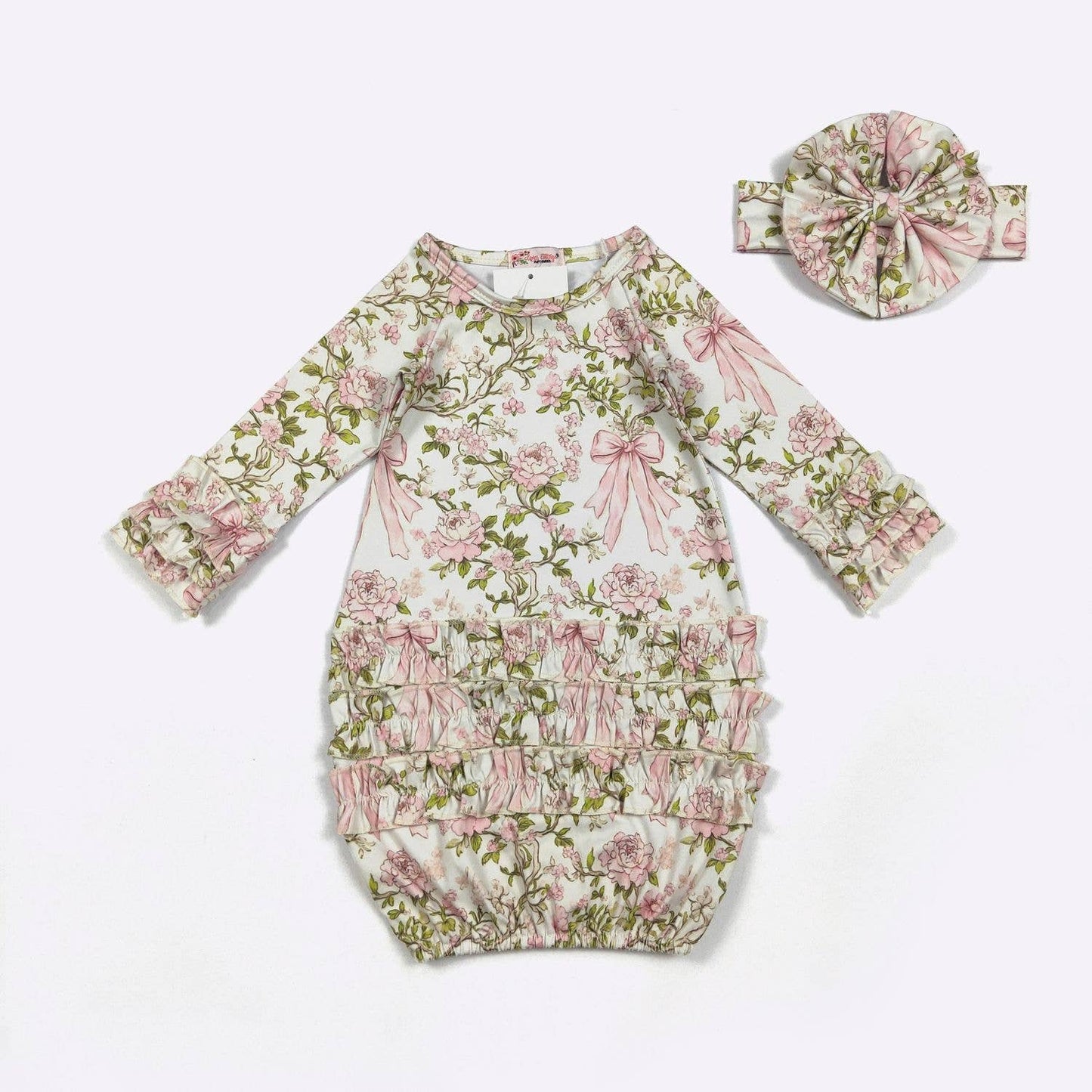 Garden Ribbon Baby Gown