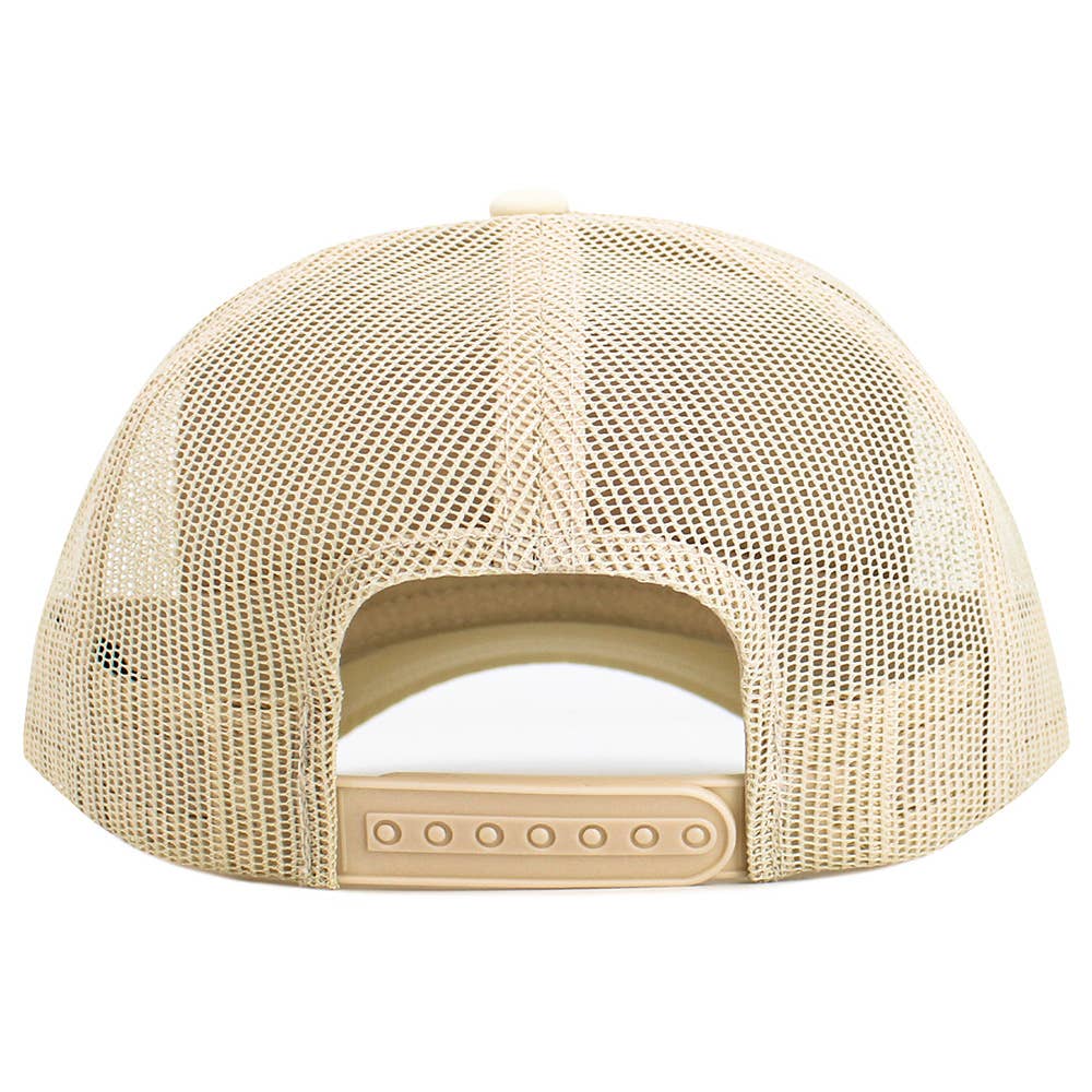 BEACH BUM Message Embroidered Mesh Back Trucker Hat
