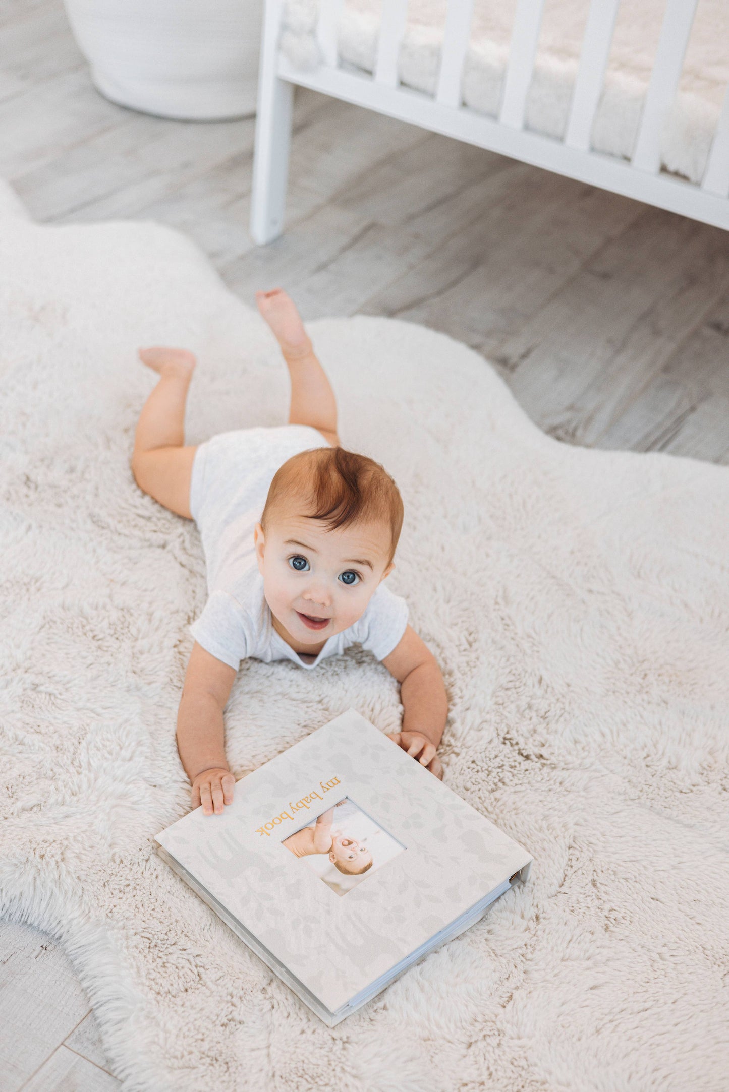 Deer Print Square Baby Book, Memory Book