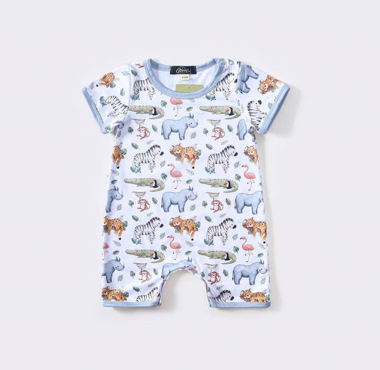 Blue Zoo Boy Romper