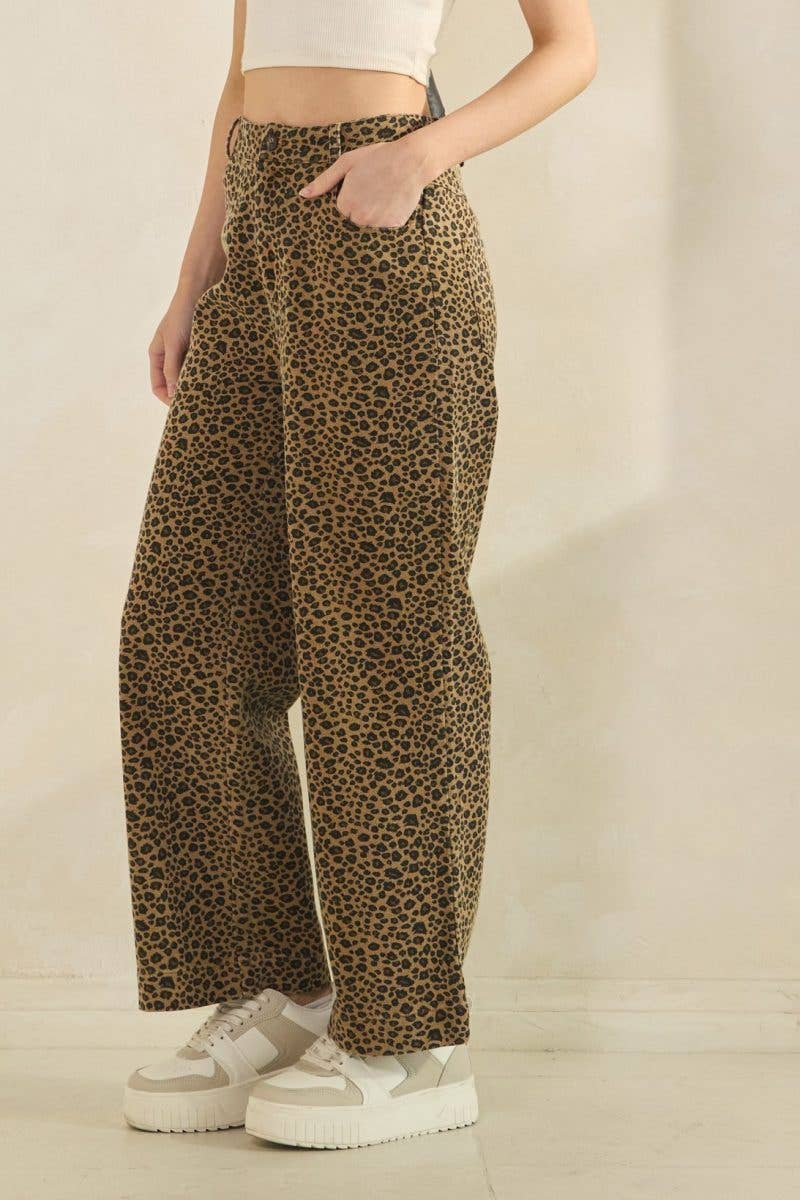 Wild Side Leopard Wide-leg Pants
