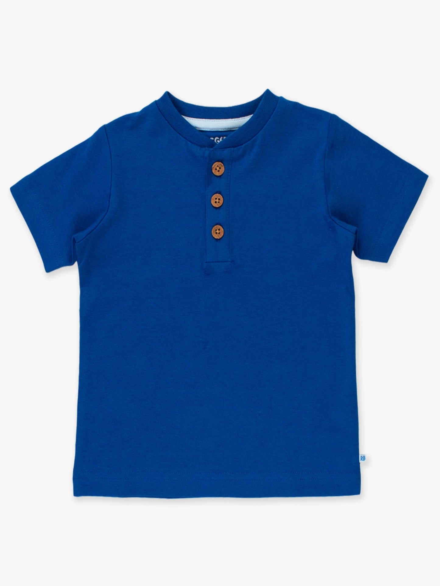 Boys Blue Short Sleeve Henley