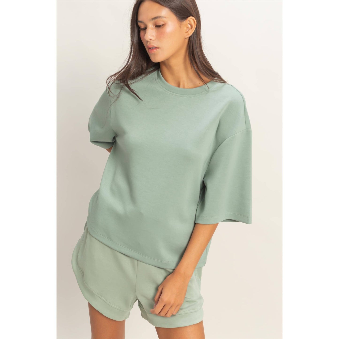 Scuba Short Sleeve Boxy Top