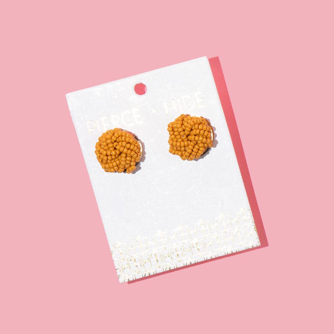 Custom Beaded Knot Stud Earrings | Knotted Stud