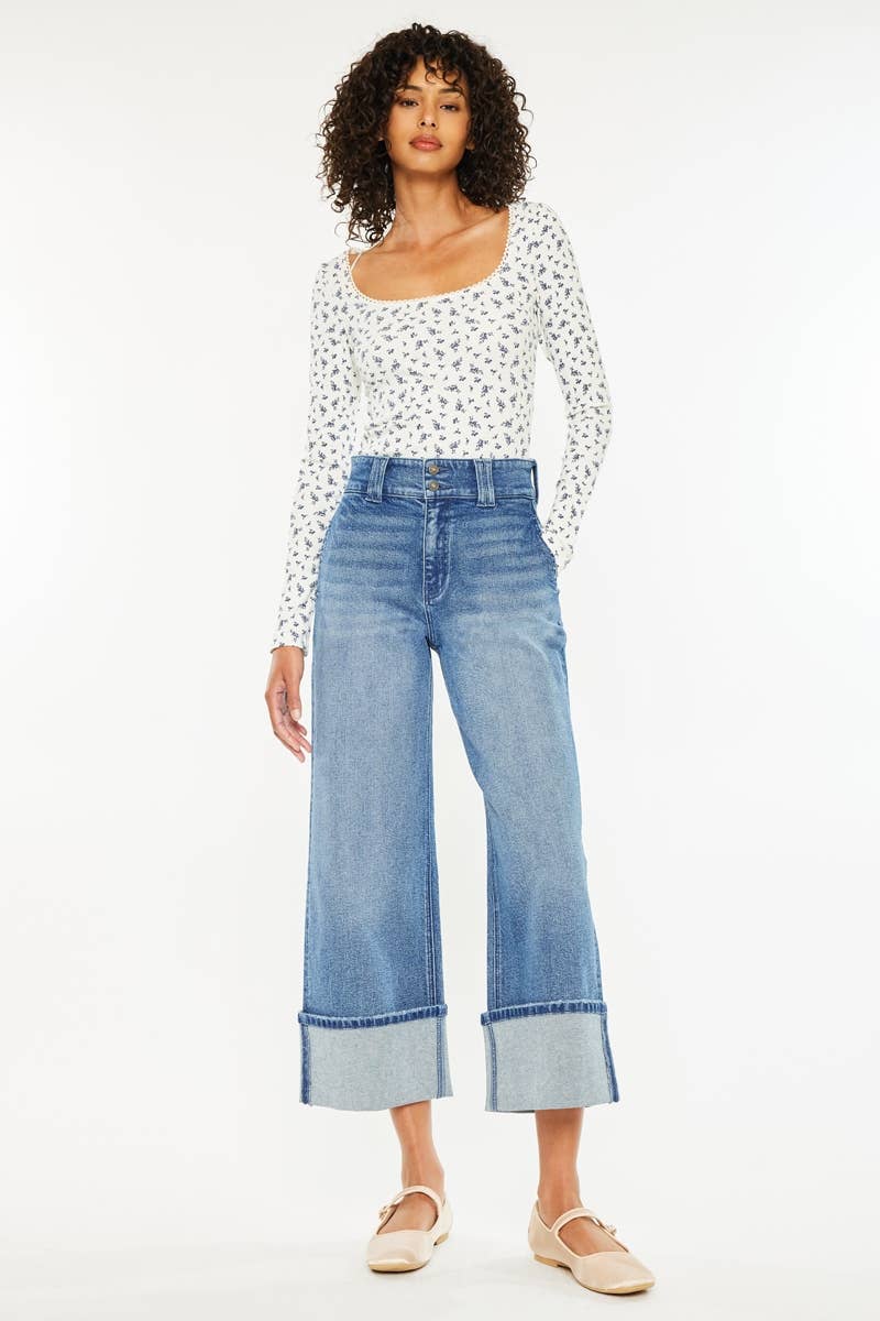OPEN PACK 90’S CROPPED WIDE JEANS-KC5540D