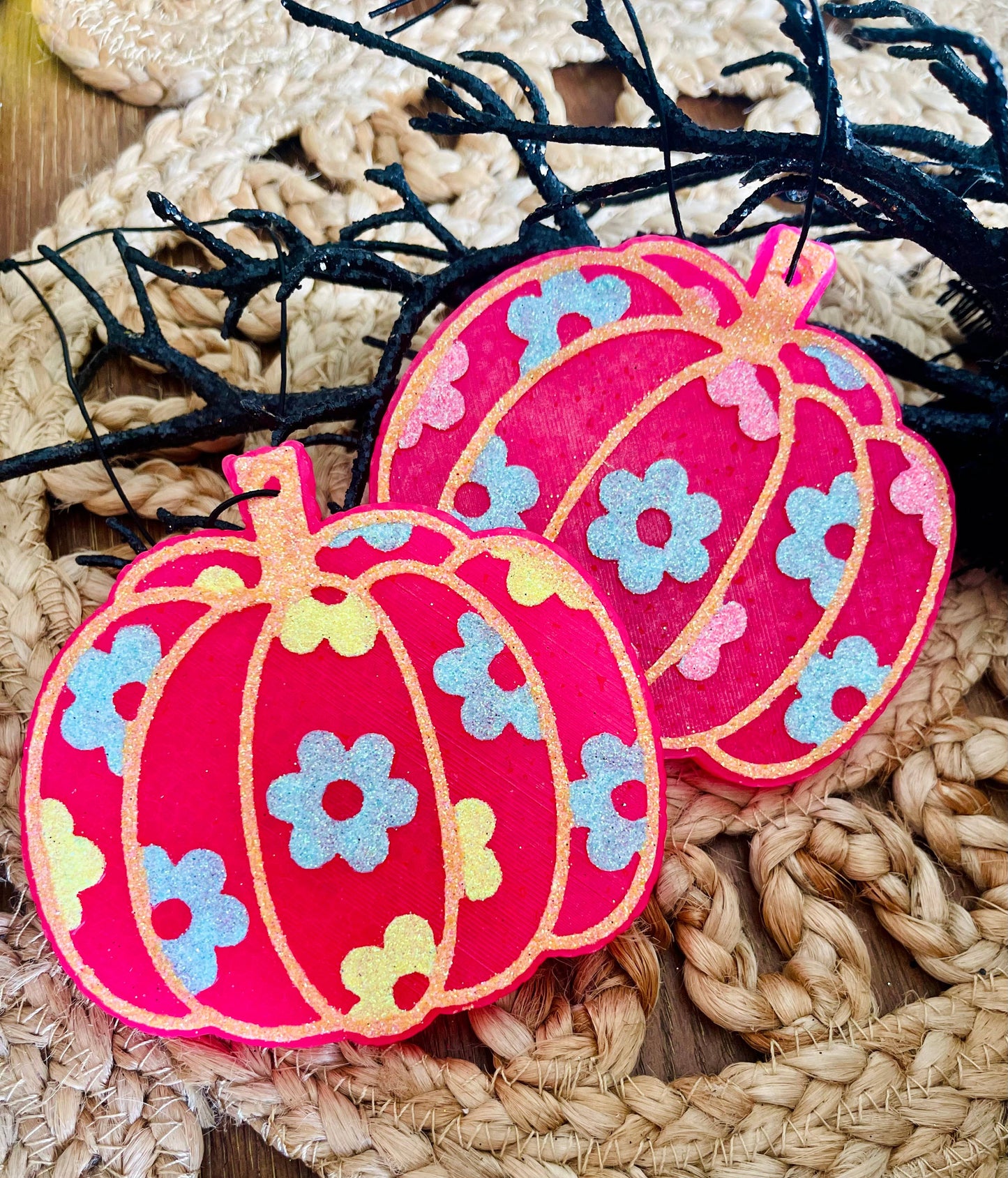 Floral Pumpkin Car Freshie 