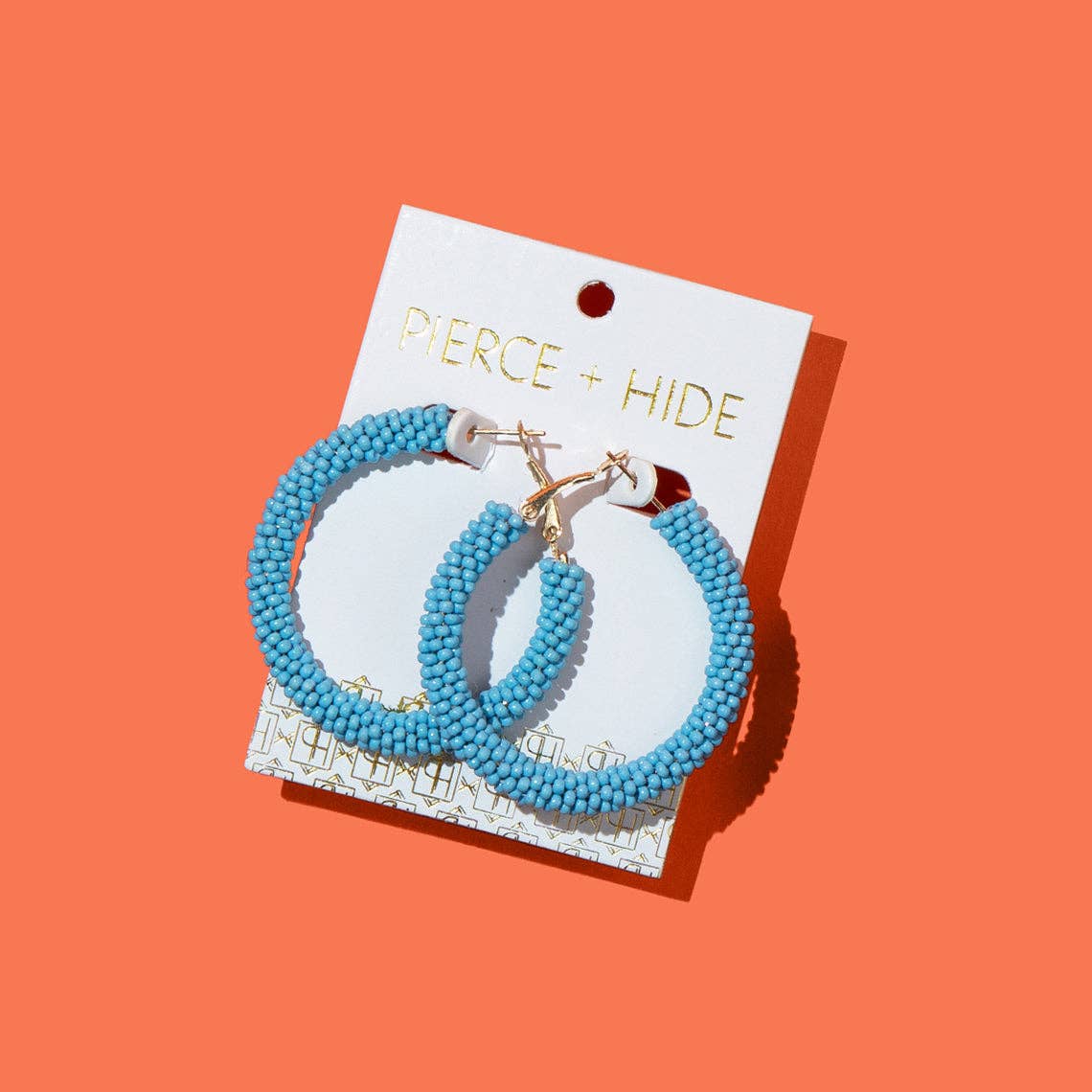 Custom Solid Beaded Hoop Earrings | Colored Hoop