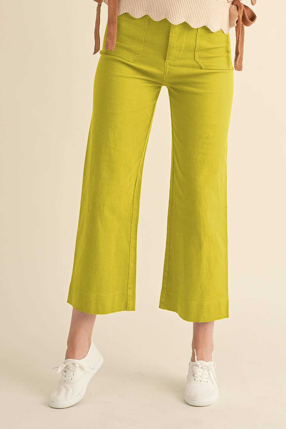 HIGH WAIST CROPPED WIDE LEG PANTS MP3303