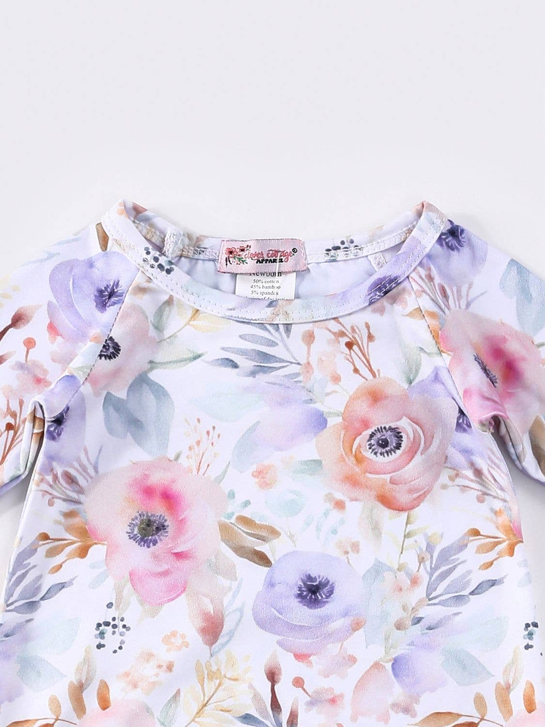 Watercolor Wispy Baby Gown