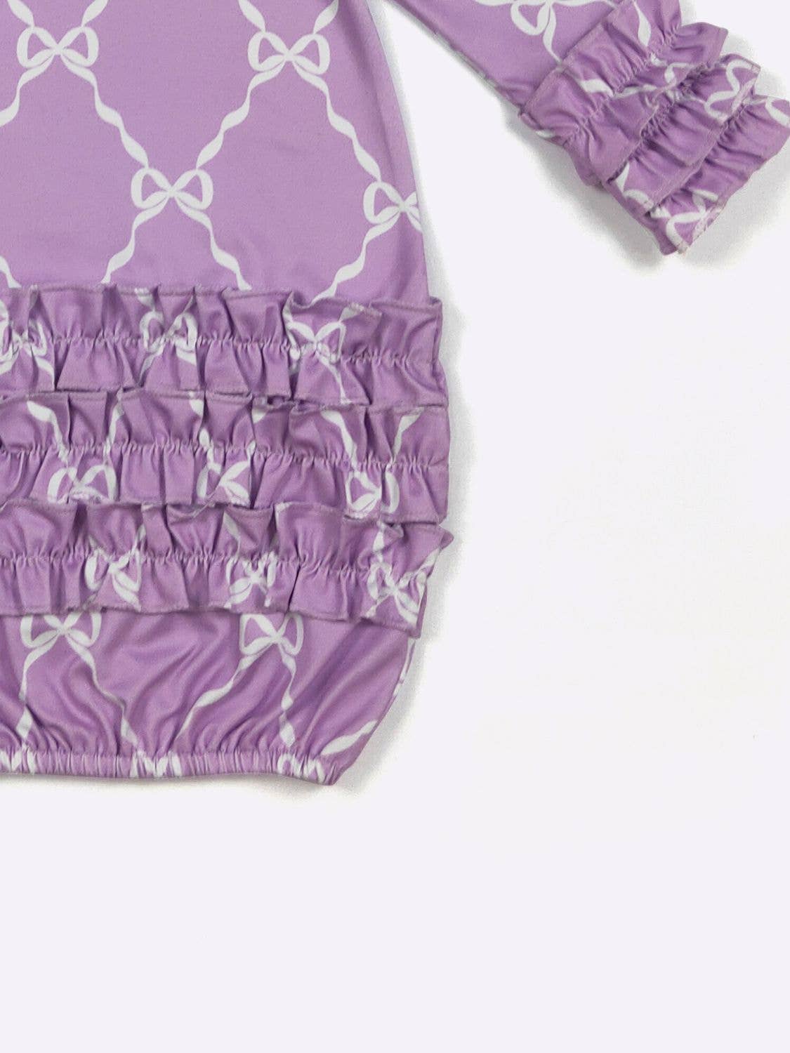 Plum Coquette Baby Gown