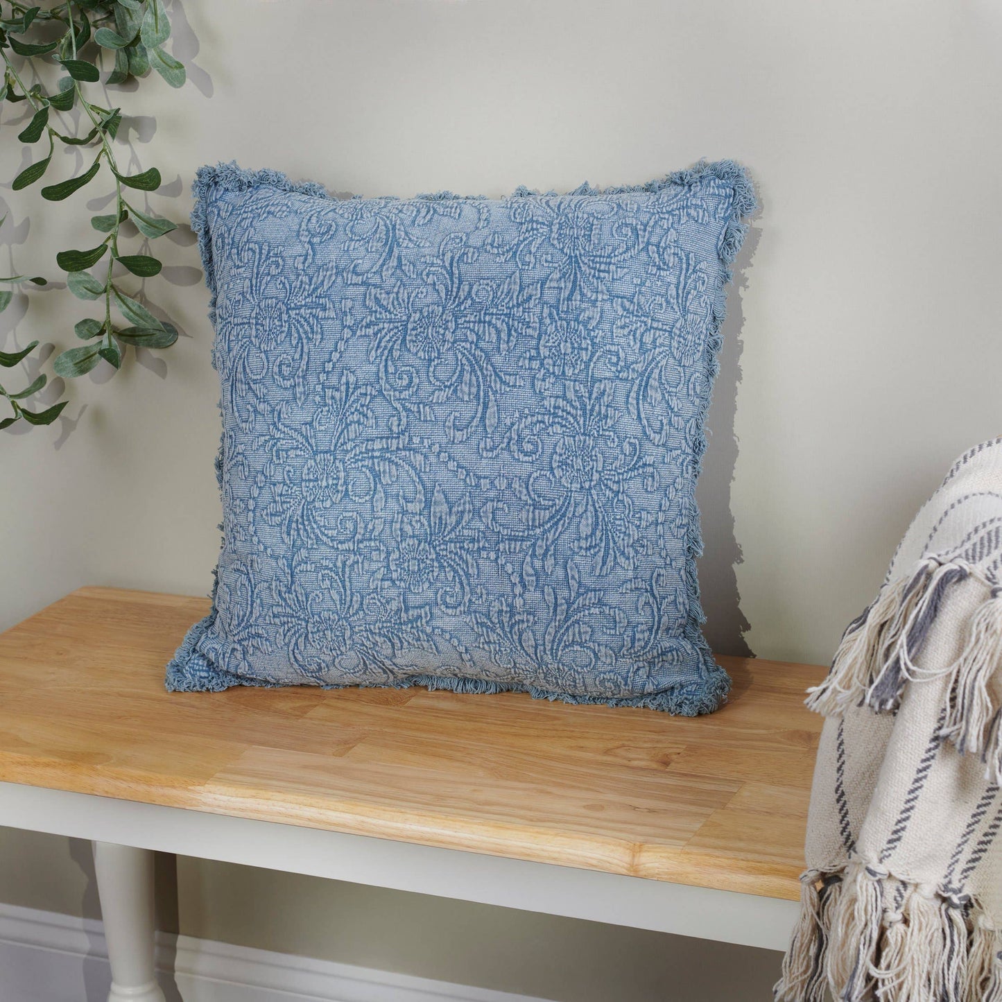 Floral Blue Pillow