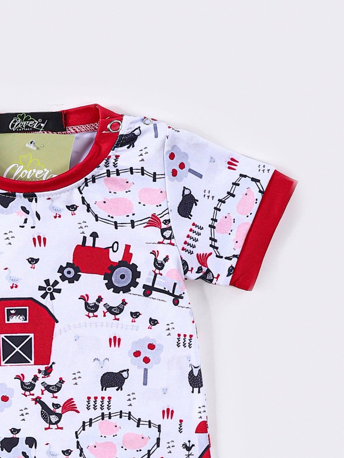 Red Barn Boy Romper