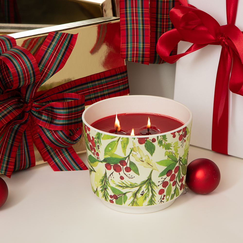 Merry Memories Patterned Candle 4 Pack