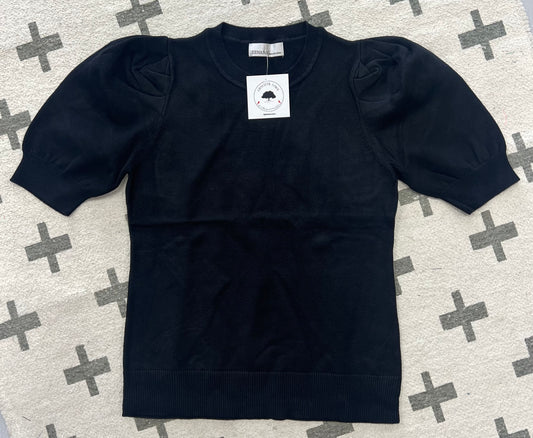 VISCOSE PUFF SHORT SLEEVE SWEATER