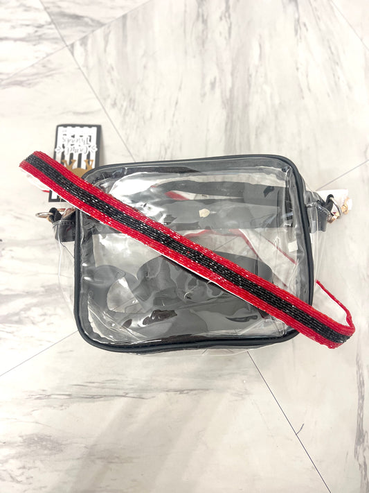 Black Clear Purse RB Strap