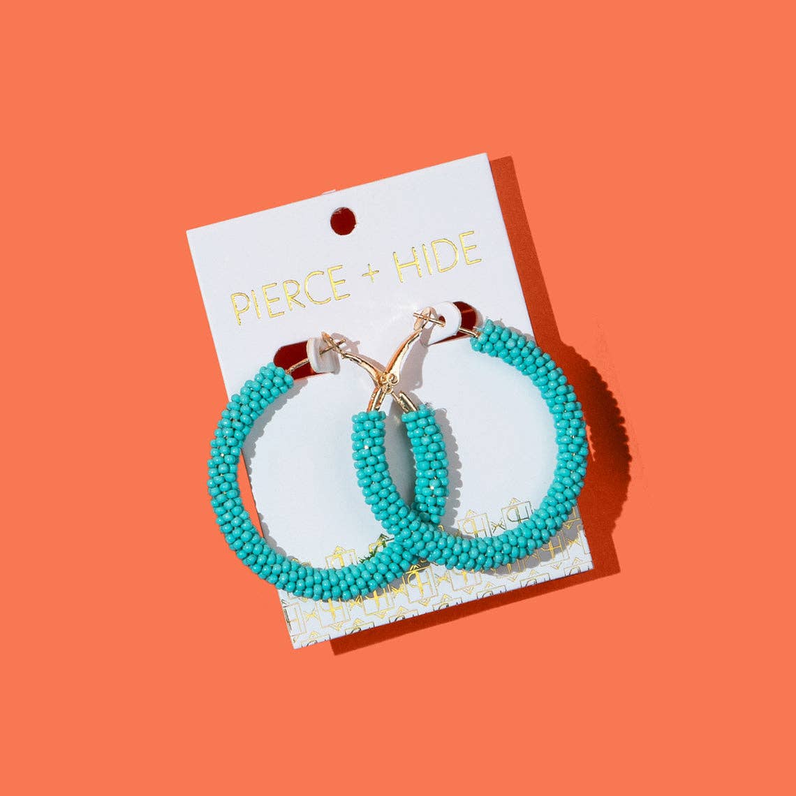 Custom Solid Beaded Hoop Earrings | Colored Hoop