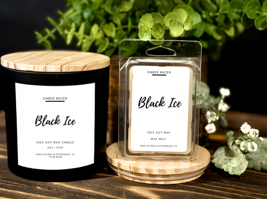 Black Ice 16 oz 100% Soy Candle