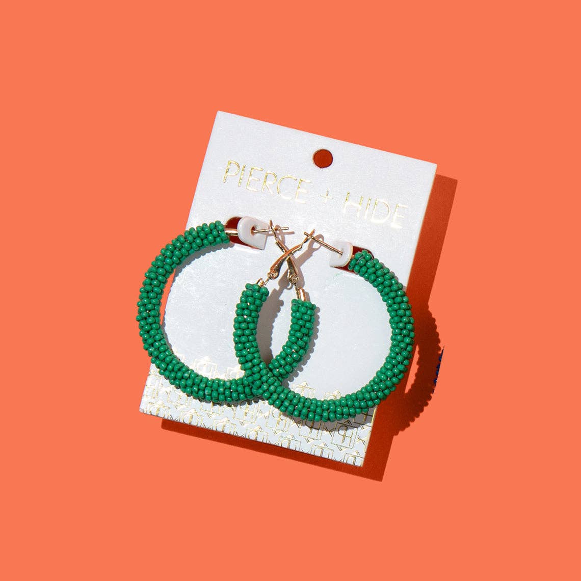 Custom Solid Beaded Hoop Earrings | Colored Hoop
