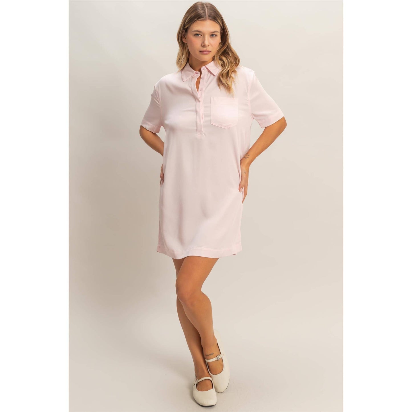 Collared Shirt Dress