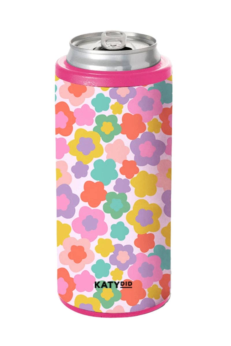 Groovy Flowers Tall Can Cooler