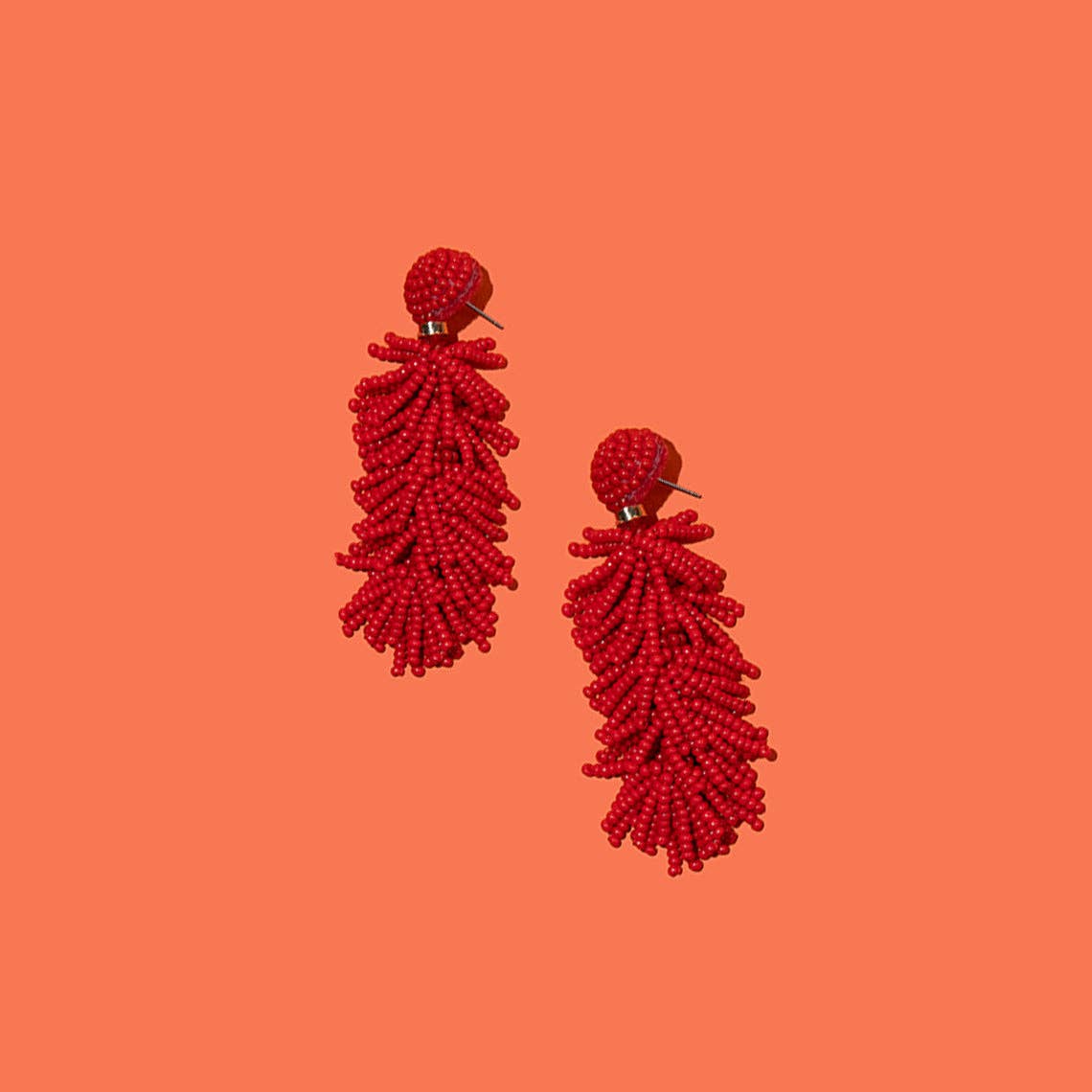 Custom Beaded Tiered Tassel Earrings | Tassel Earring