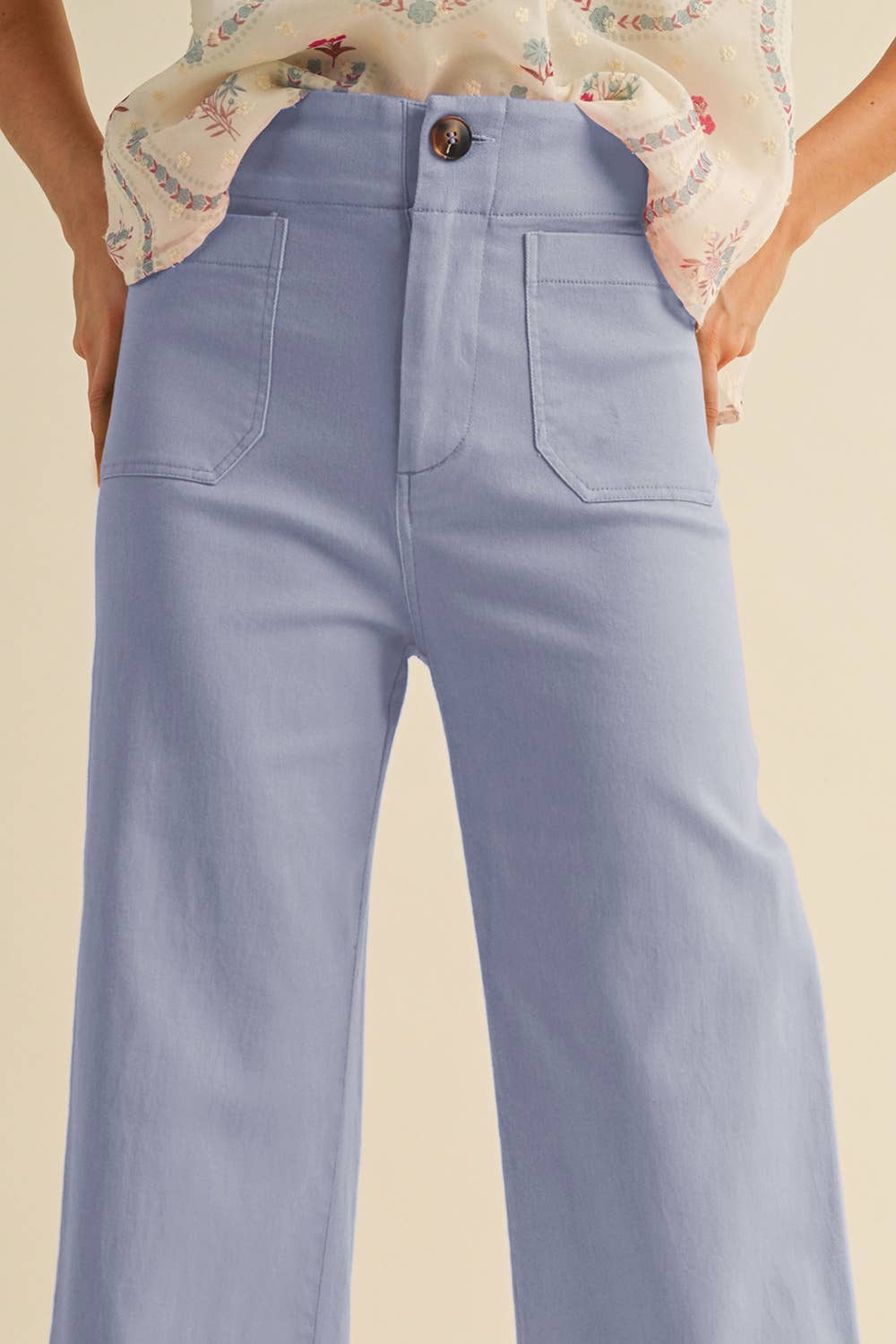 HIGH WAIST CROPPED WIDE LEG PANTS MP3303