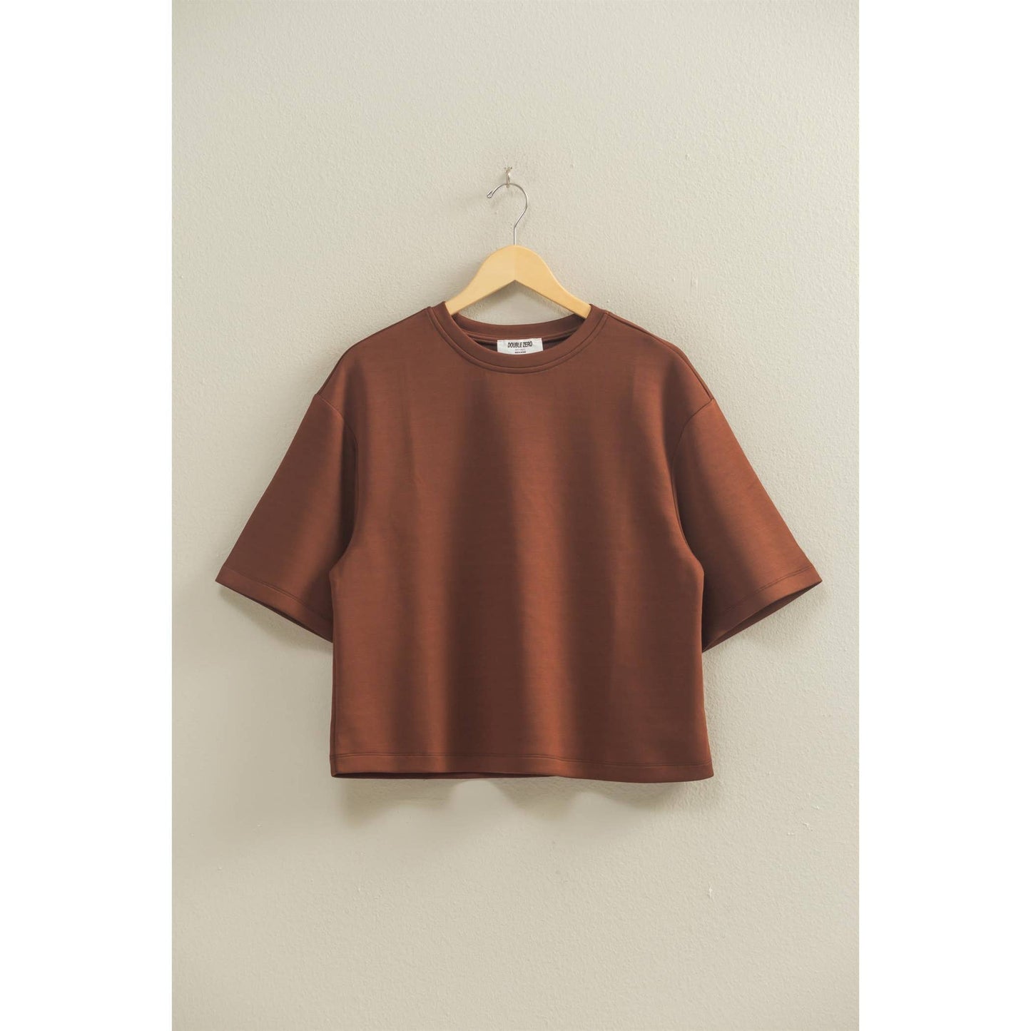 Double Knit Drop Shoulder Everyday Basic Top