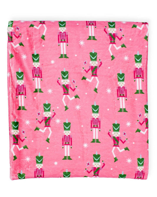 Nutcracker Cutie Throw   Pink/Multi   50x60