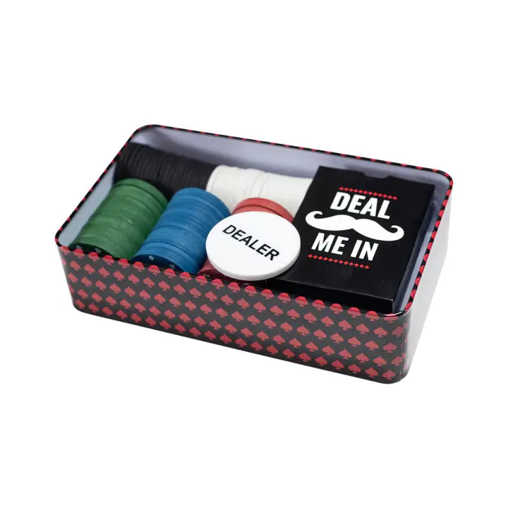 Men's Professional Poker in A Tin Set