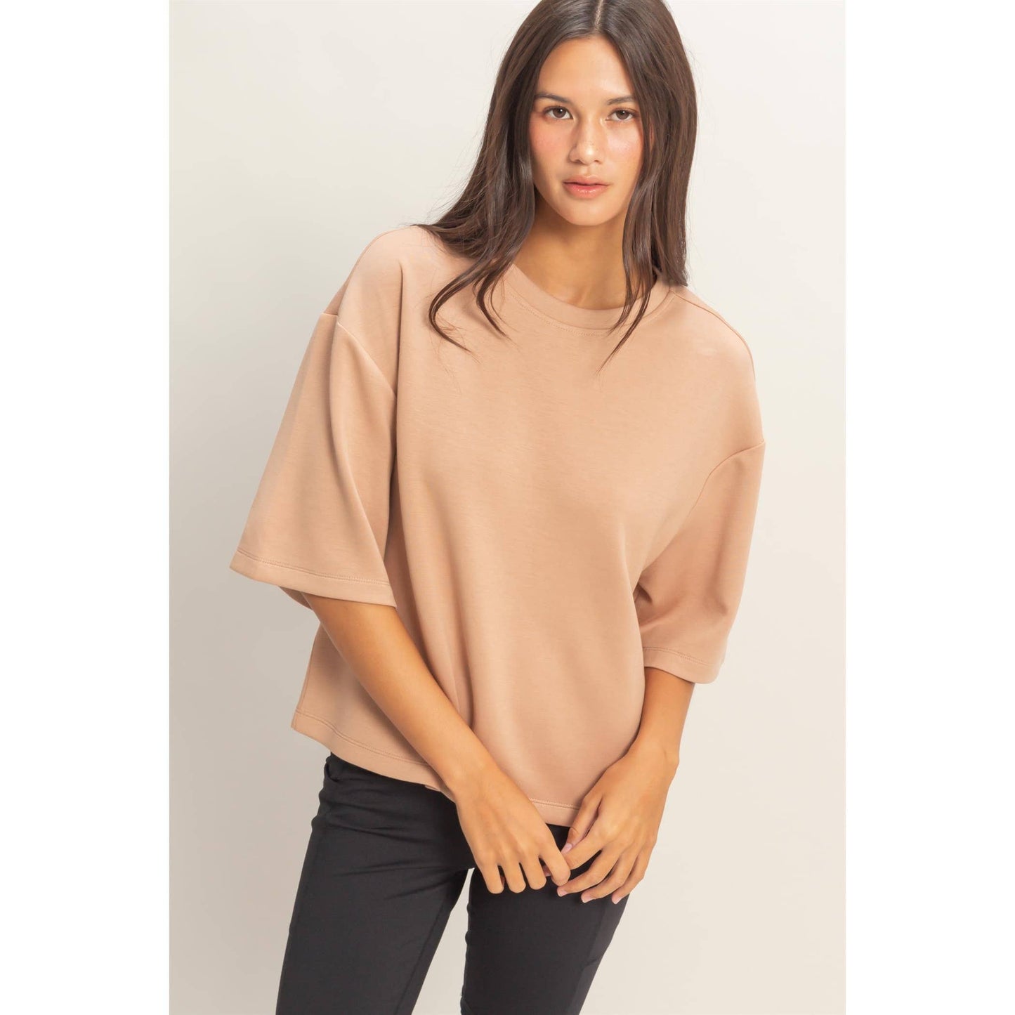 Scuba Short Sleeve Boxy Top