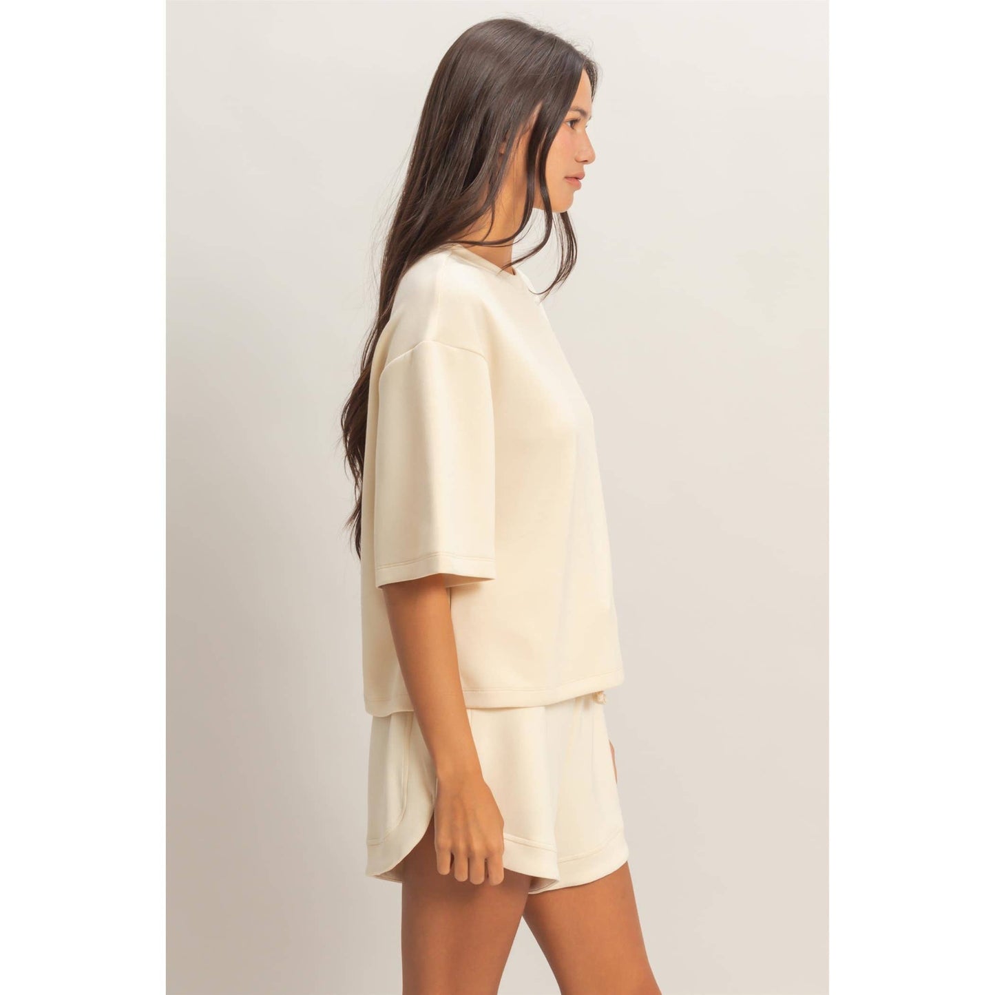 Scuba Short Sleeve Boxy Top