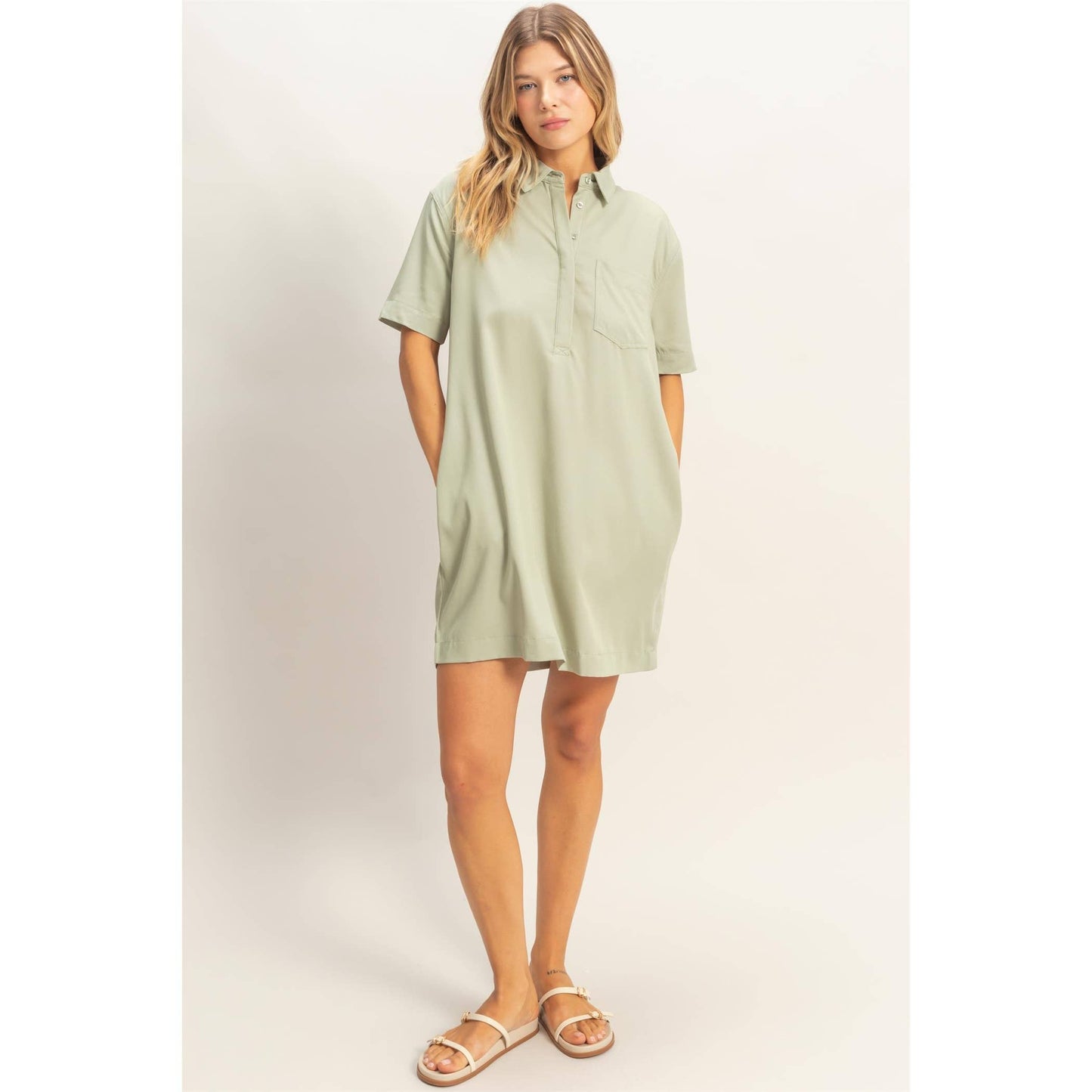 Collared Shirt Dress