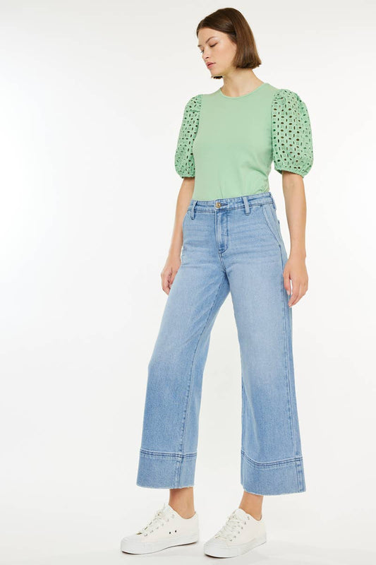 OPEN PACK HIGH RISE CROPPED WIDE LEG-KC9400M