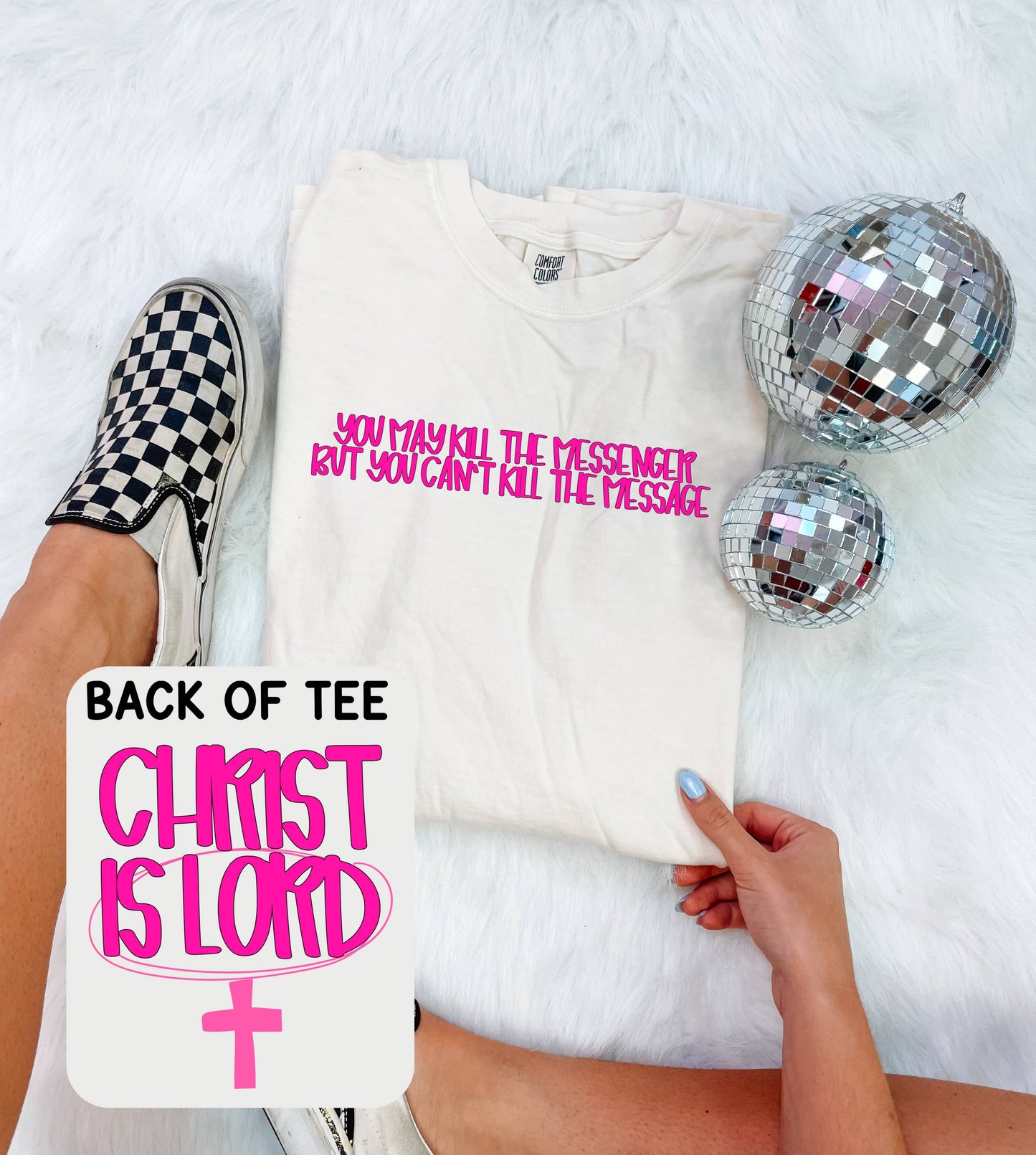 Charlie Kirk can’t kill the message tee shirts pink