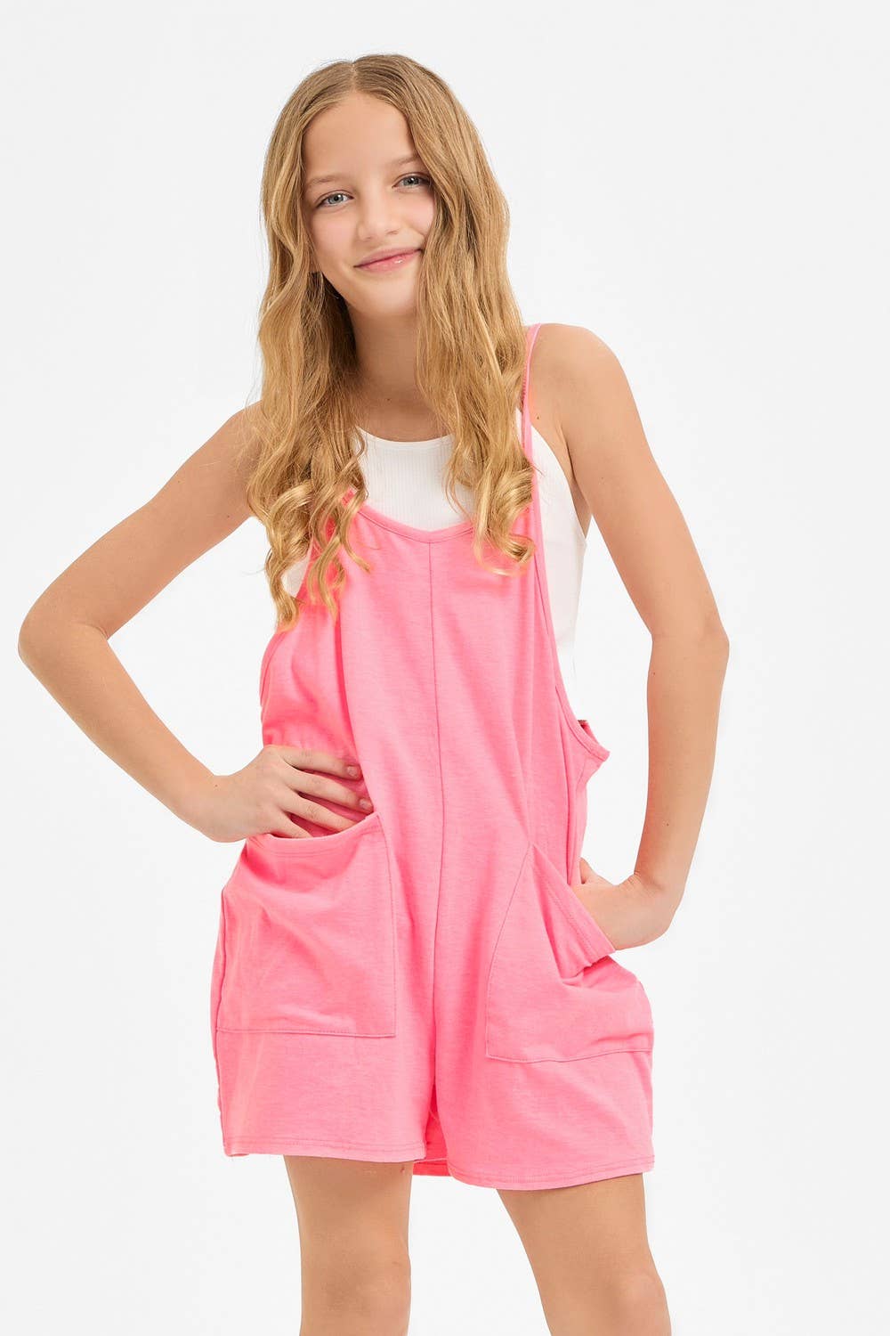 Two Pocket Cotton Overall Romper / Onesie