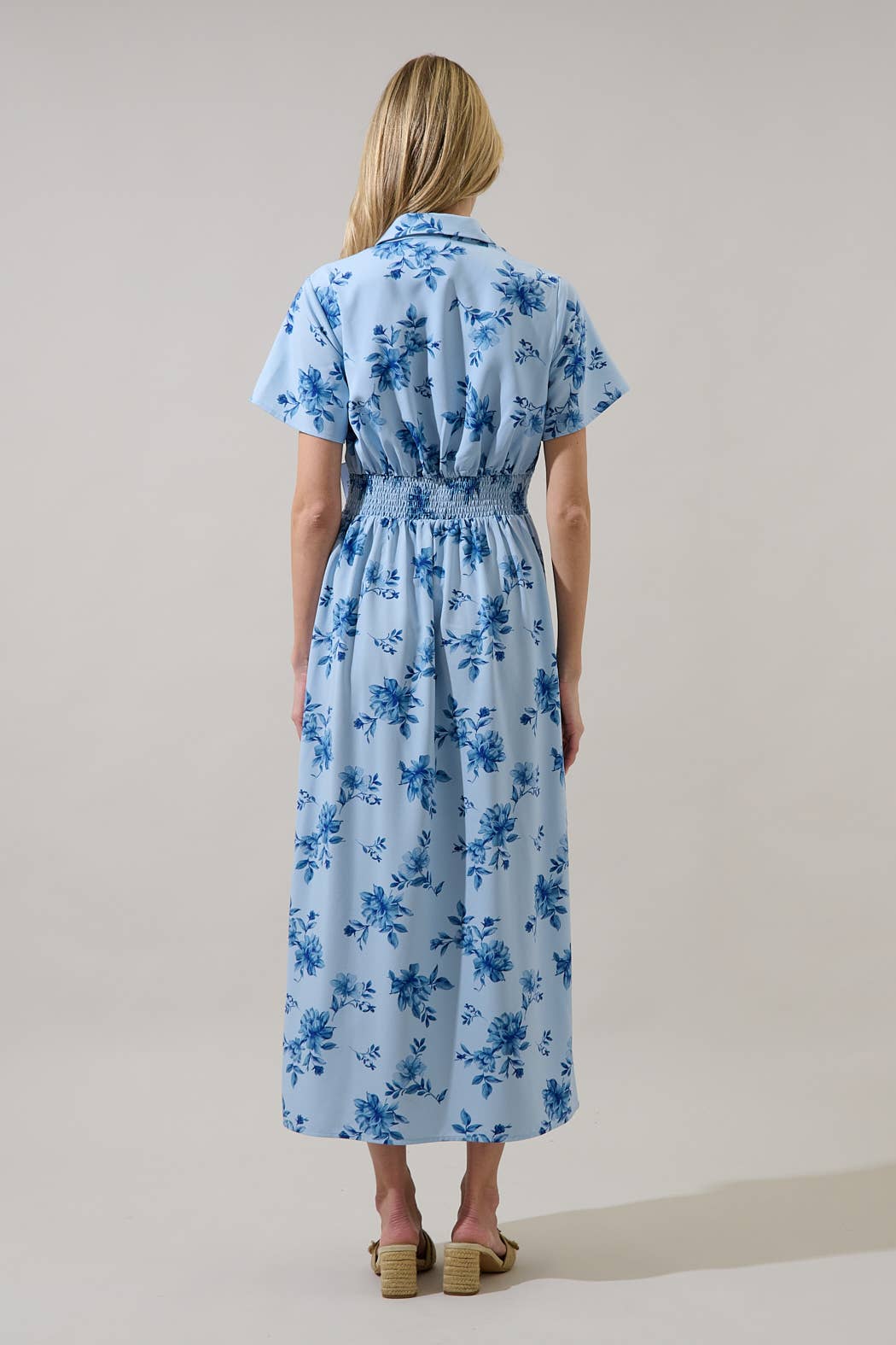 Frina Floral Marisy Collared Maxi Dress