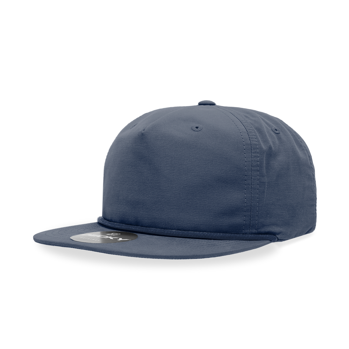 Decky 6032 Classic Rope Cap, 5 Panel Flat Bill Hat, Snapback