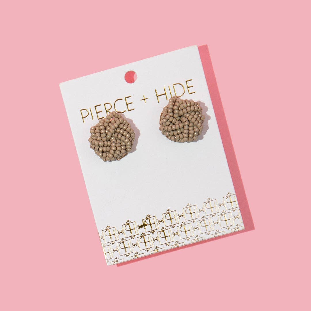 Custom Beaded Knot Stud Earrings | Knotted Stud