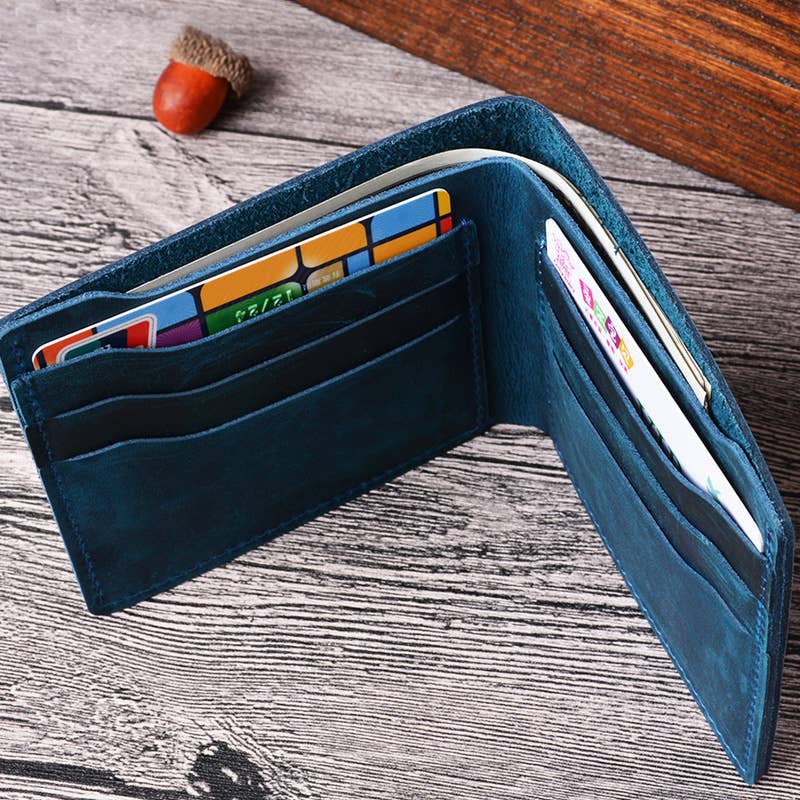 Leather Wallet,  Bifold Wallet, Handmade Wallet for Men
