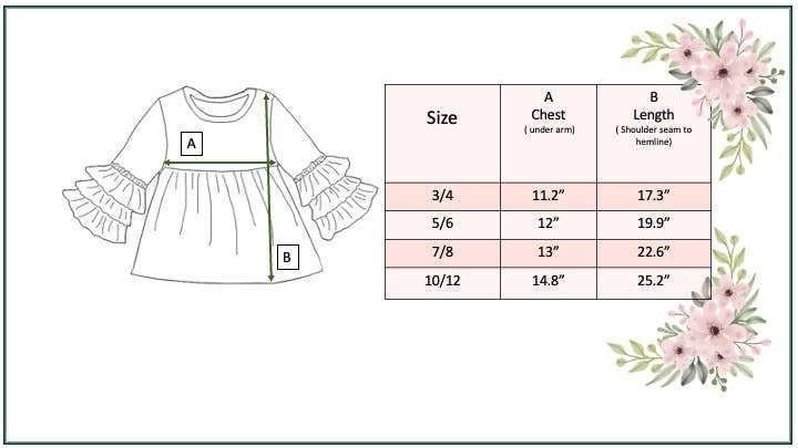 Kids Cream Ecru 3 Ruffle Sleeve Blouse Fall Winter Shirt