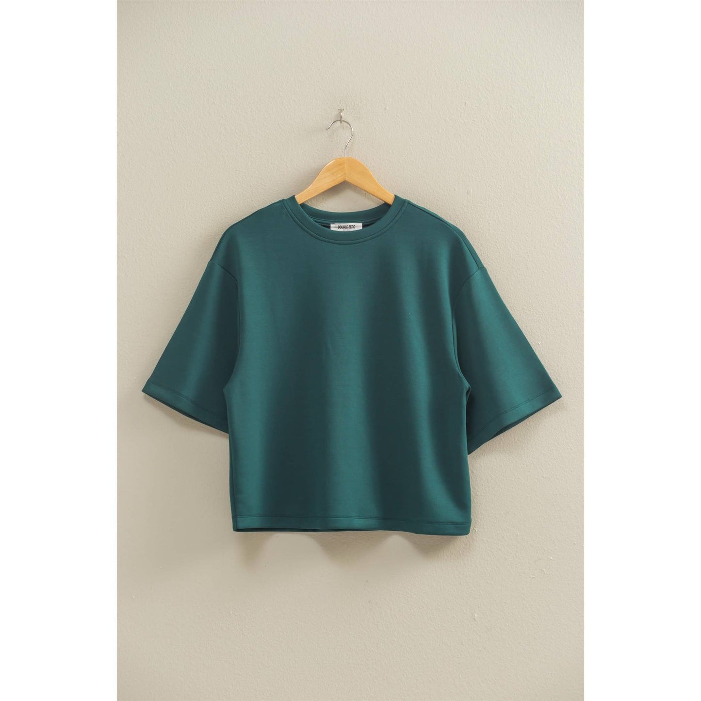 Double Knit Drop Shoulder Everyday Basic Top