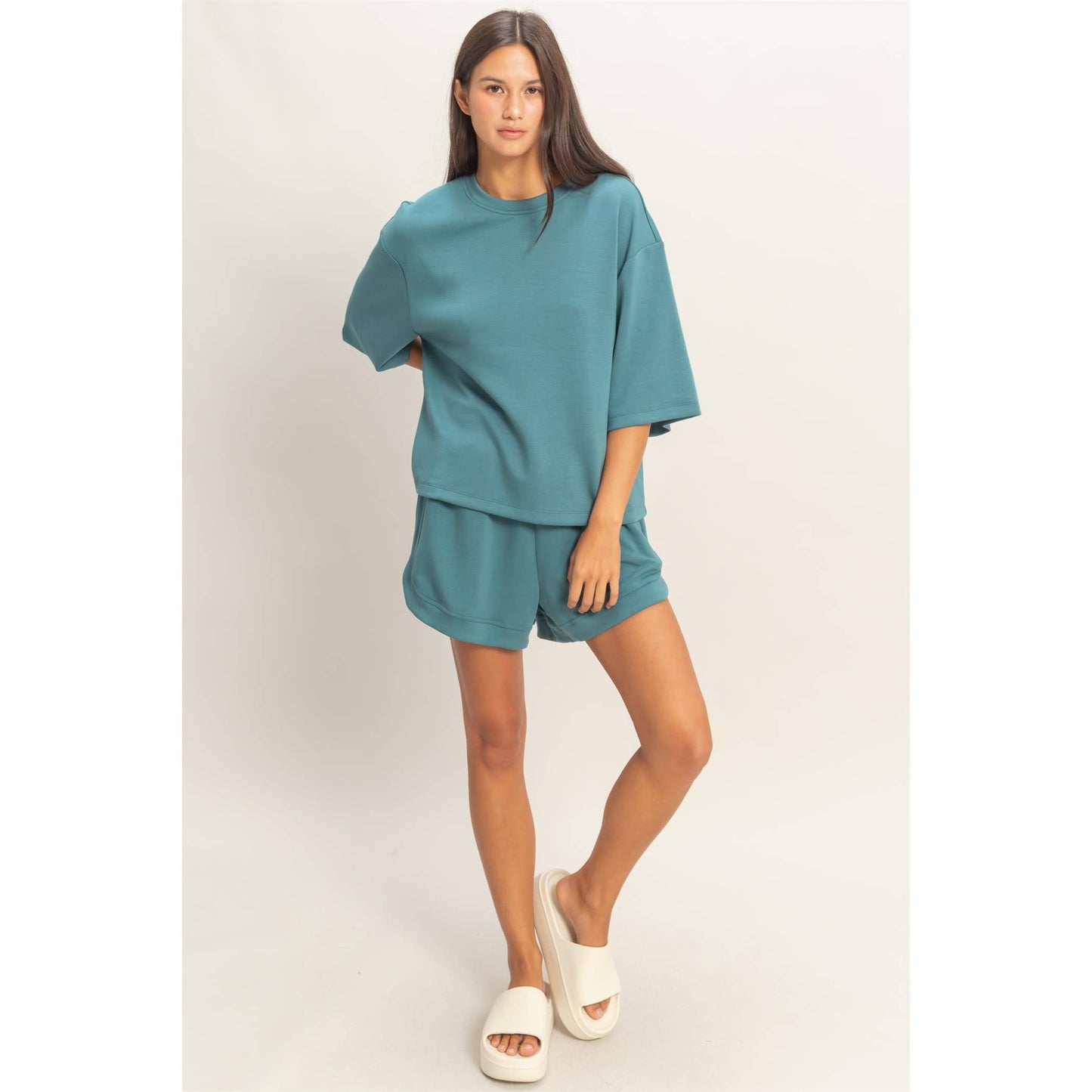 Scuba Short Sleeve Boxy Top
