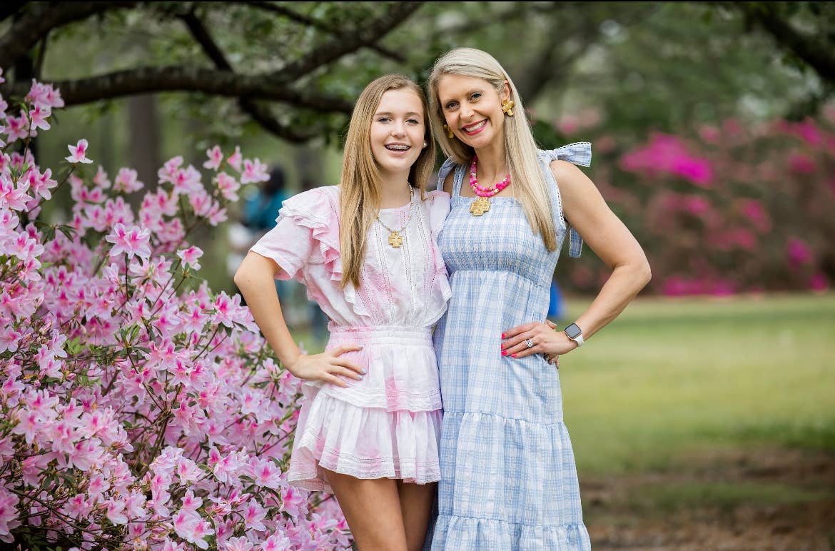 Pearls with the Elizabeth Cross Necklace